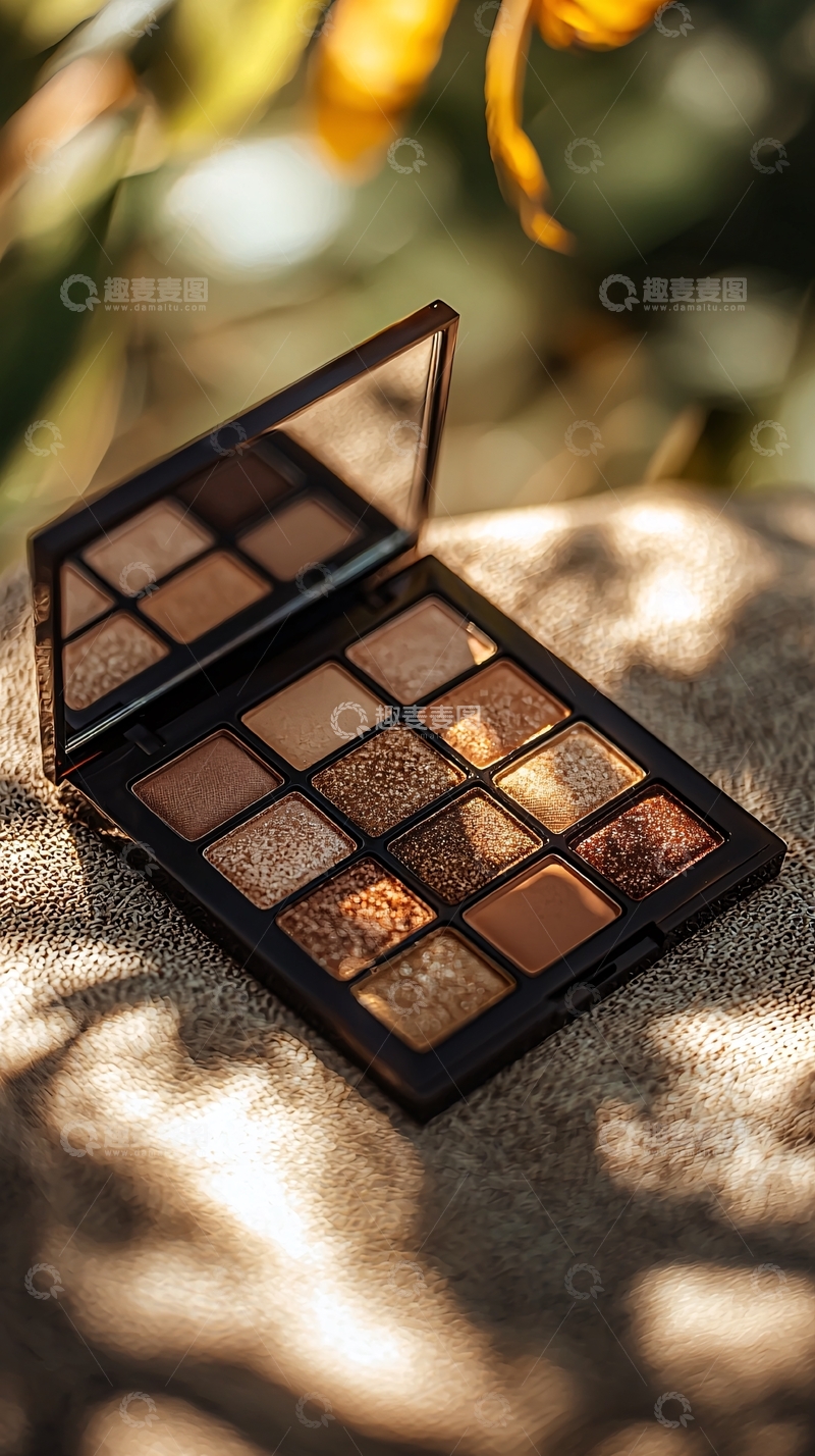 高清大图下载【趣麦麦图】户外阳光下眼影盘