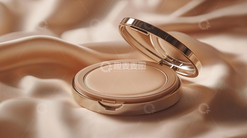 高清大图下载【趣麦麦图】香槟色丝绸上散粉