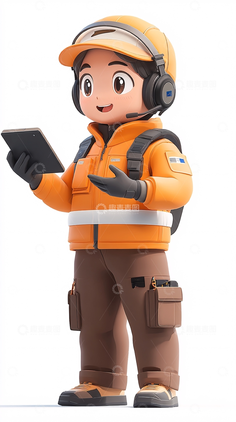 高清大图下载【趣麦麦图】卡通快递员