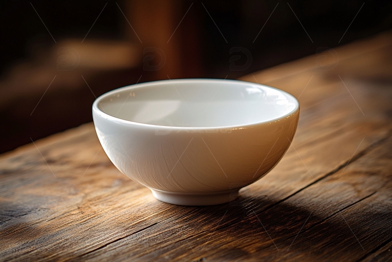 高清大图下载【趣麦麦图】简约白瓷茶碗