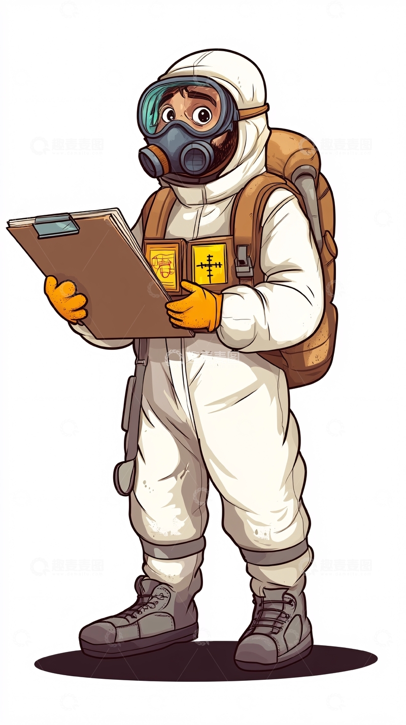 高清大图下载【趣麦麦图】穿着防护服的人