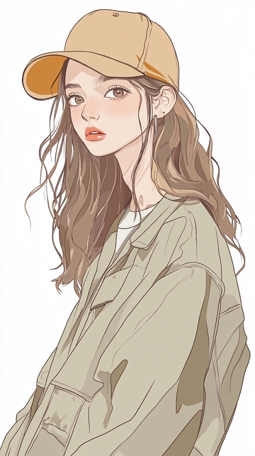 戴棒球帽的女孩