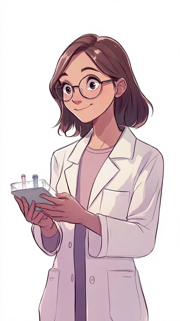 穿着白大褂的女科学家