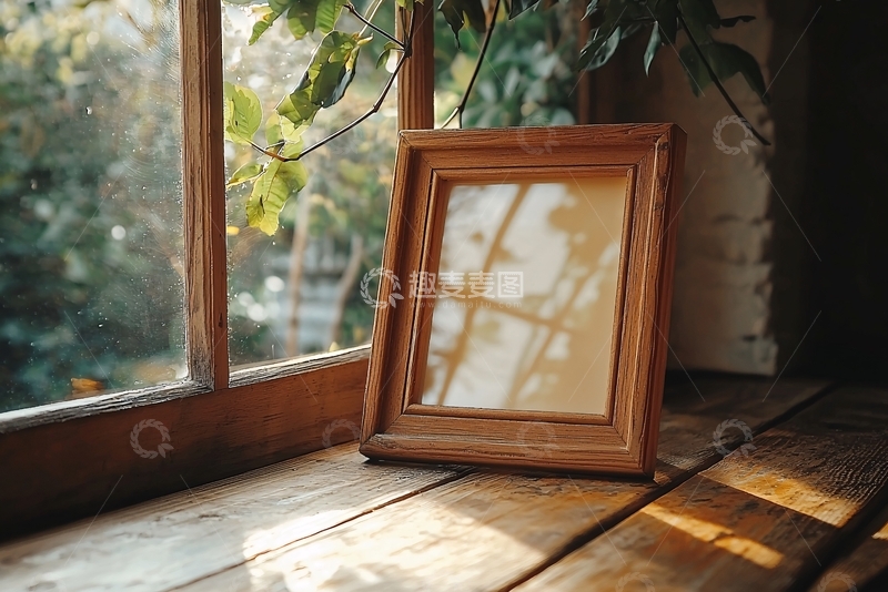 高清大图下载【趣麦麦图】窗边木框