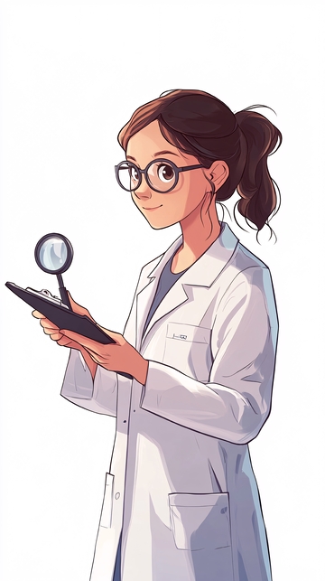 戴眼镜的女科学家