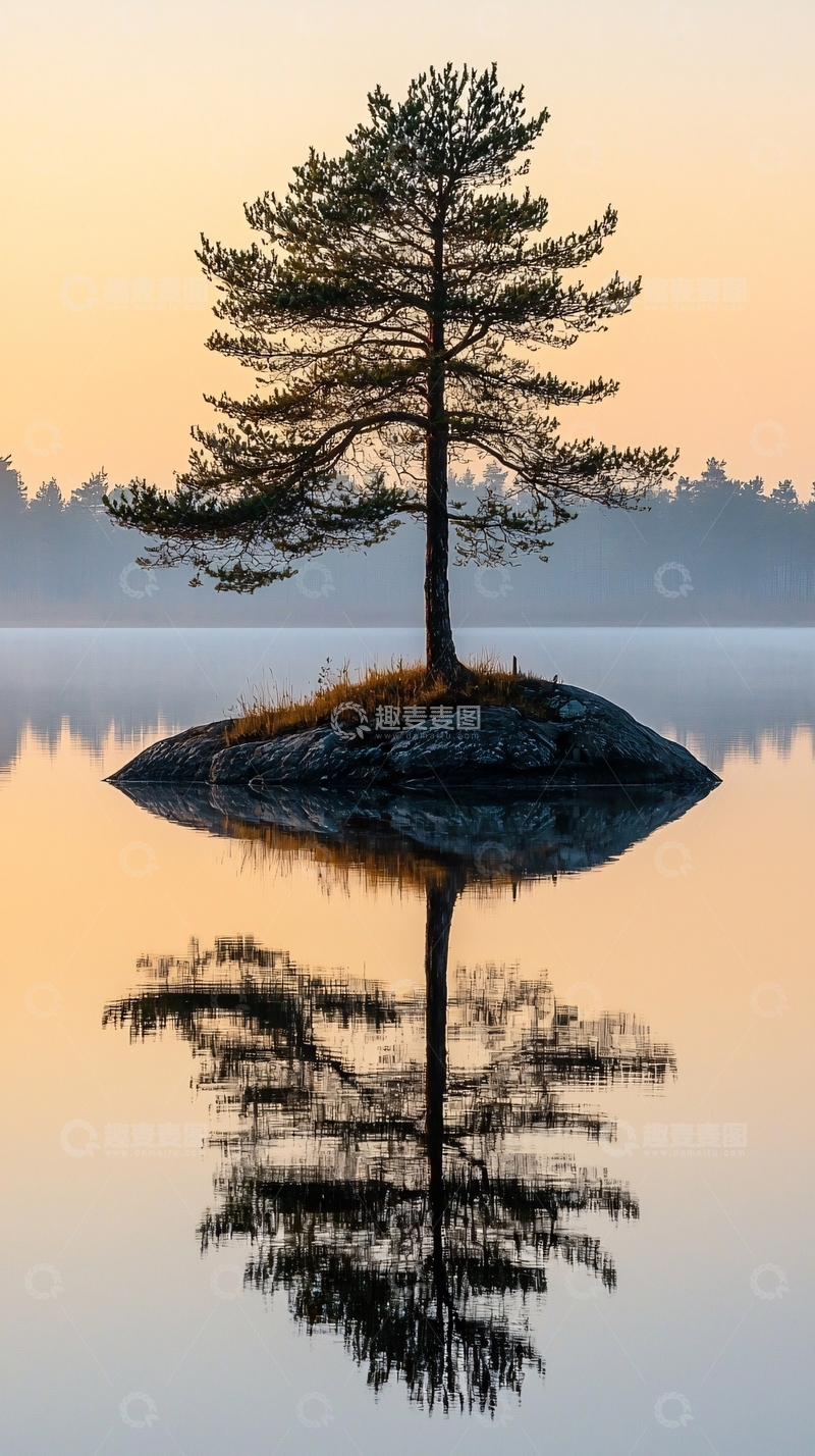 高清大图下载【趣麦麦图】孤树