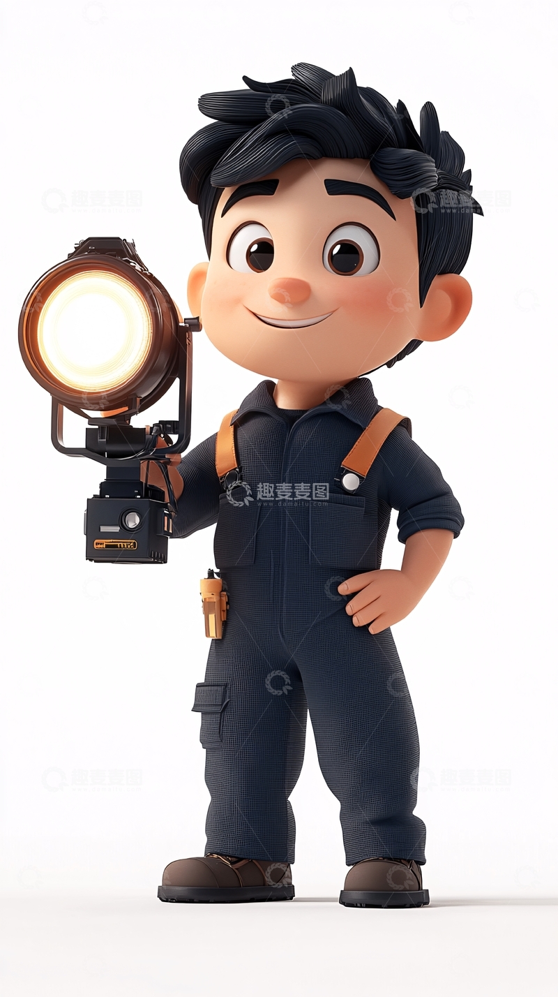 高清大图下载【趣麦麦图】可爱卡通修理工