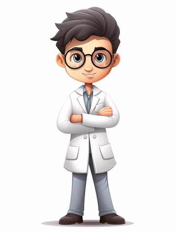 卡通小科学家