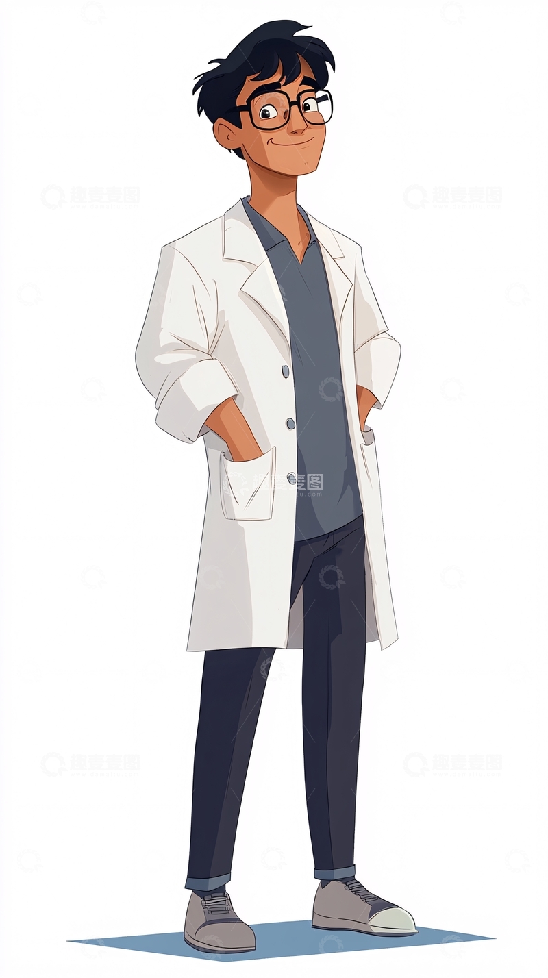 高清大图下载【趣麦麦图】卡通医生