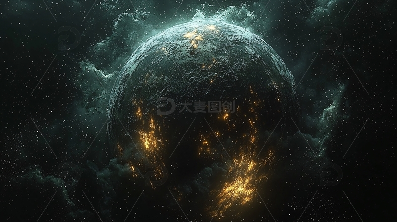 高清大图下载【趣麦麦图】黑暗星球