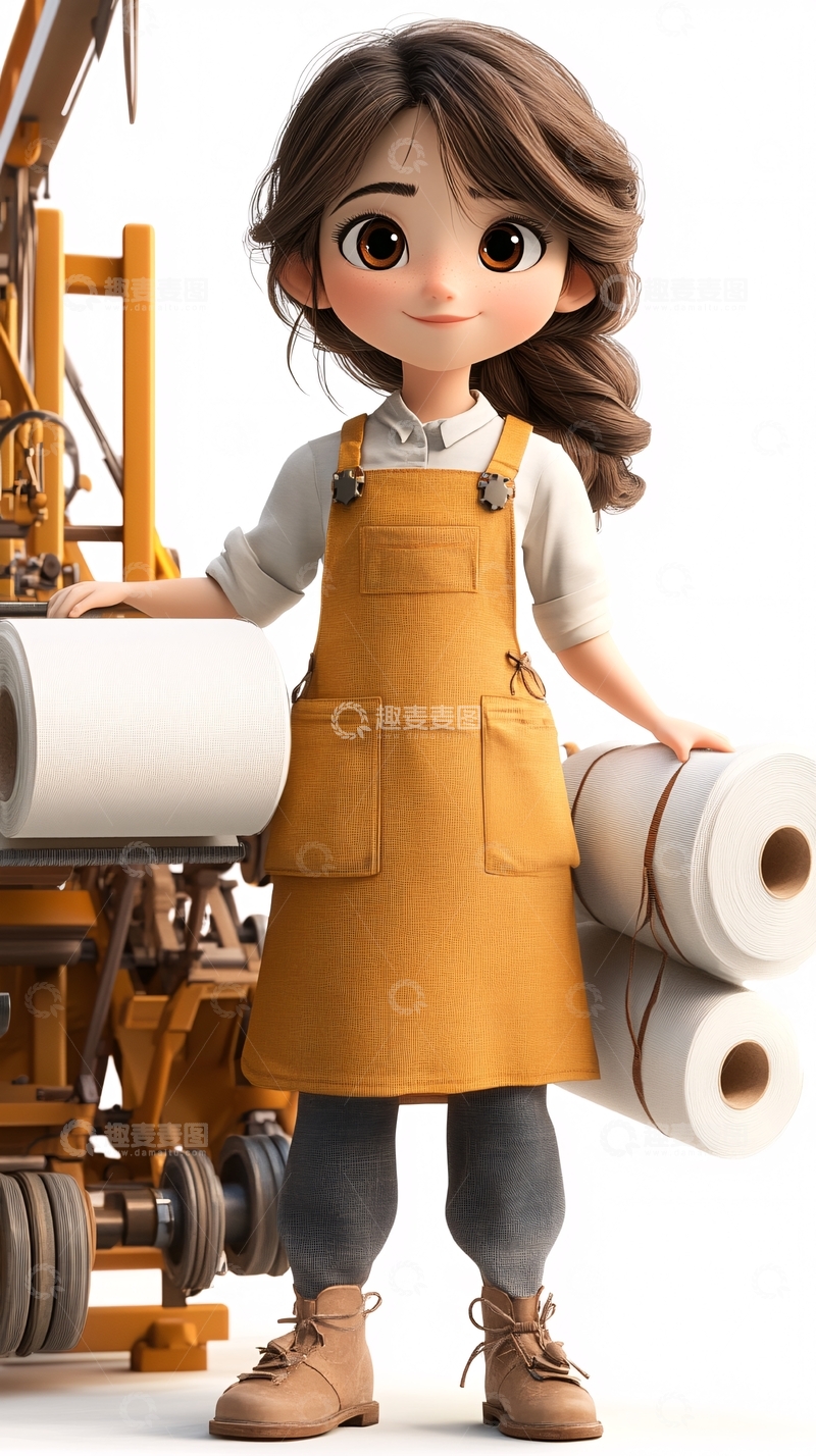 高清大图下载【趣麦麦图】可爱卡通女孩