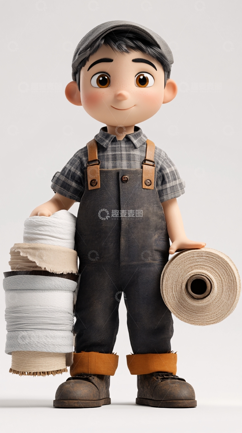 高清大图下载【趣麦麦图】可爱卡通男孩