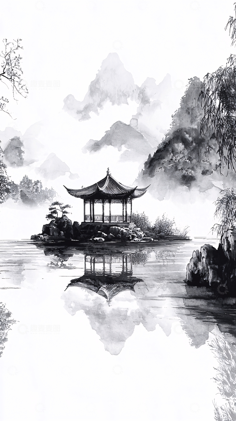 高清大图下载【趣麦麦图】水墨画