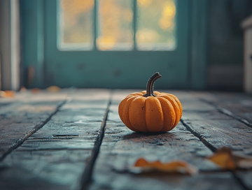 木地板上的小南瓜