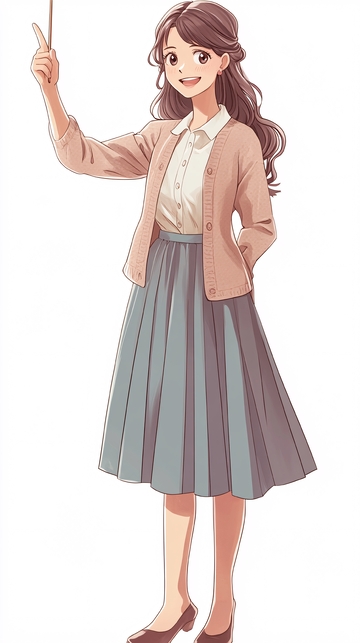 温柔气质女生插画