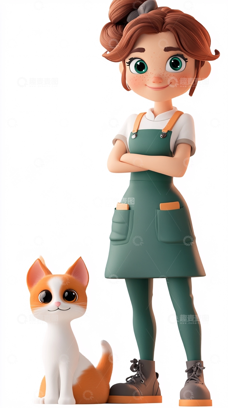 高清大图下载【趣麦麦图】卡通女孩90