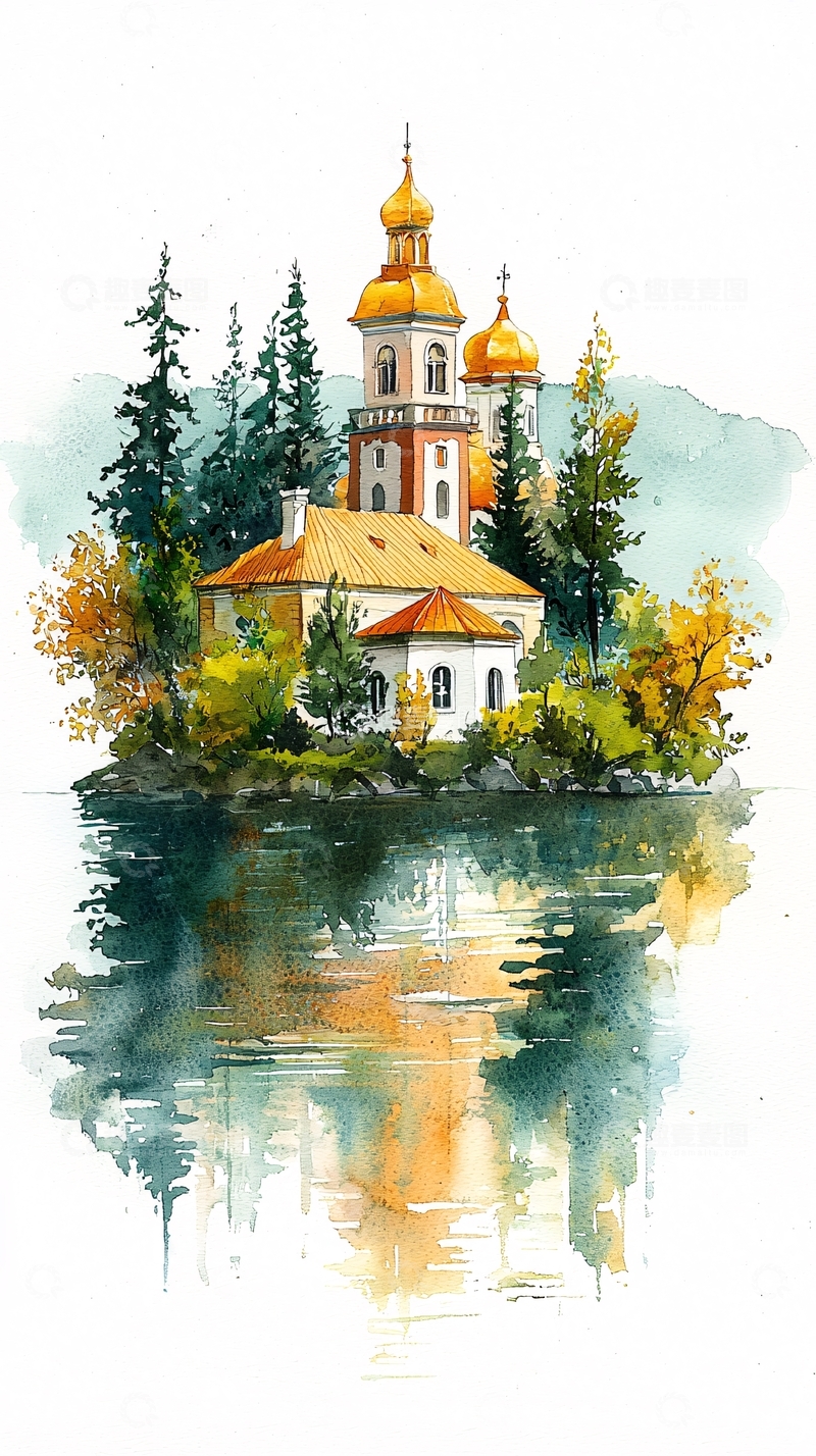 高清大图下载【趣麦麦图】水彩画