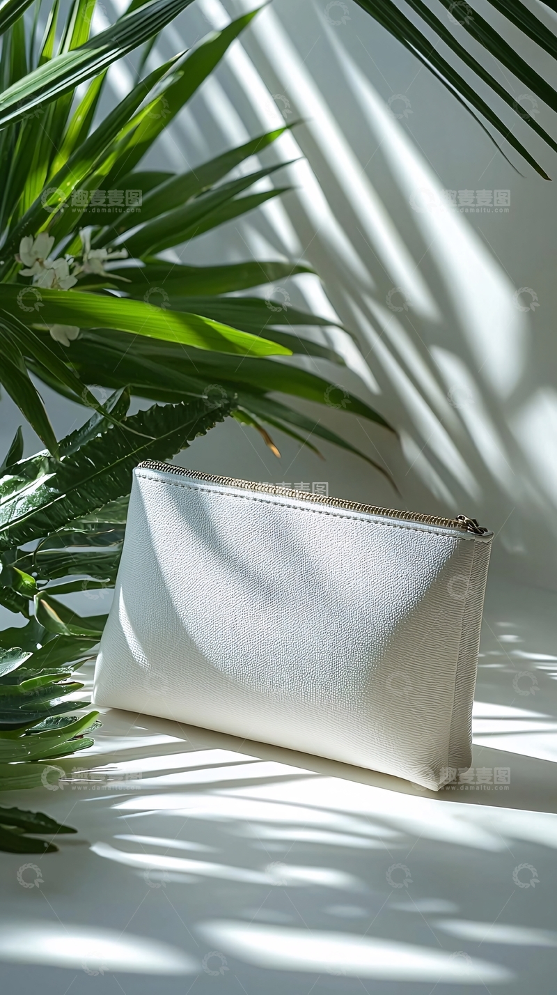 高清大图下载【趣麦麦图】白色化妆包
