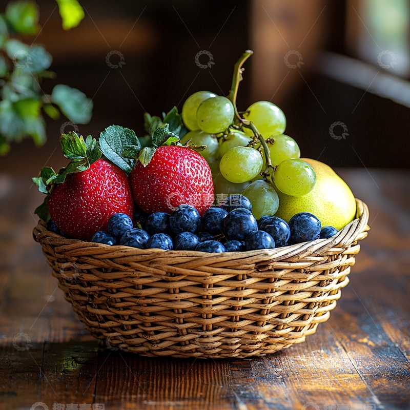 高清大图下载【趣麦麦图】水果篮特写