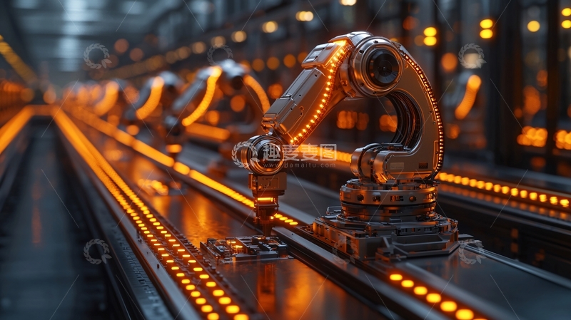 高清大图下载【趣麦麦图】自动化生产线