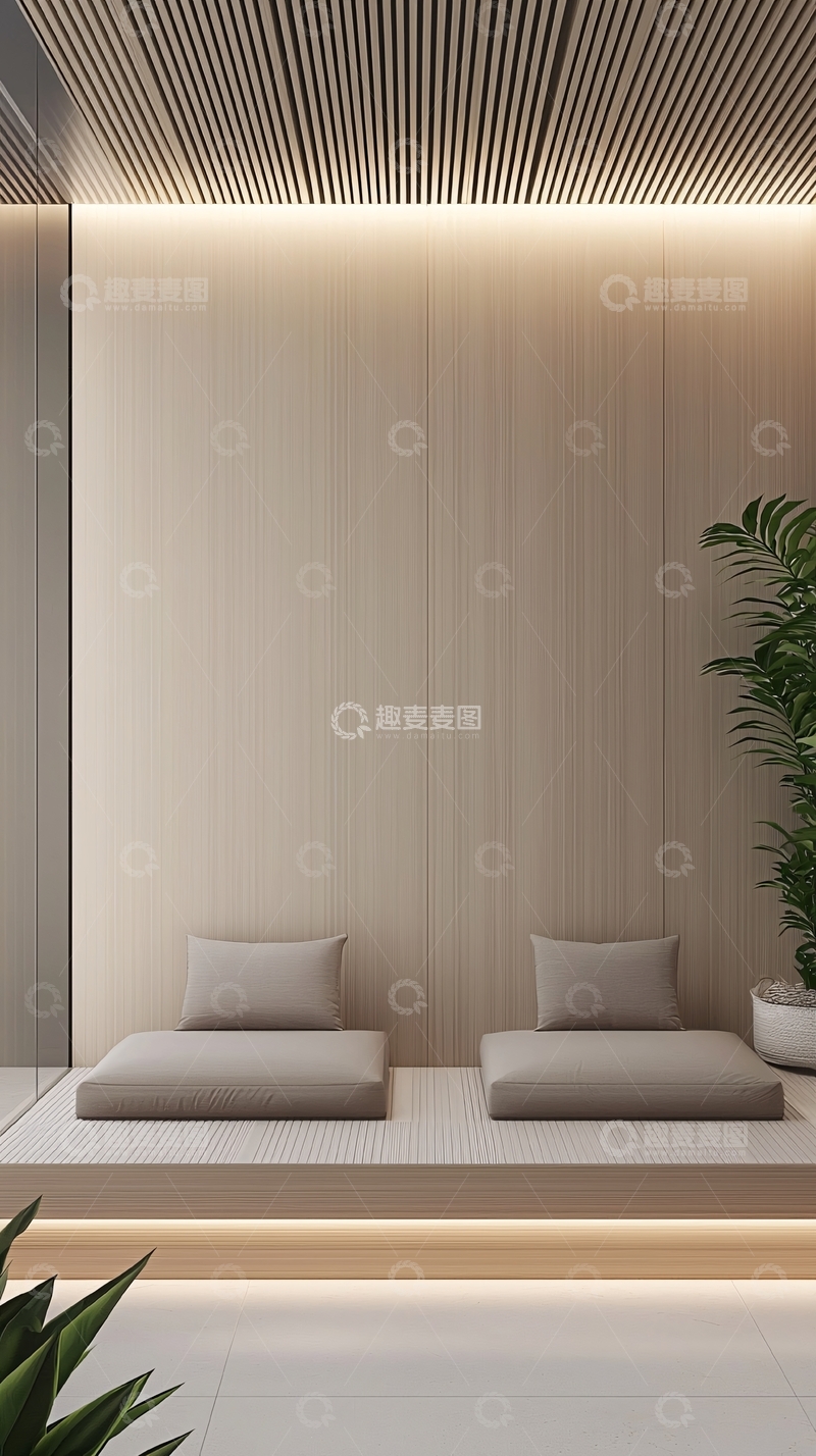 高清大图下载【趣麦麦图】极简日式原木风室内设计