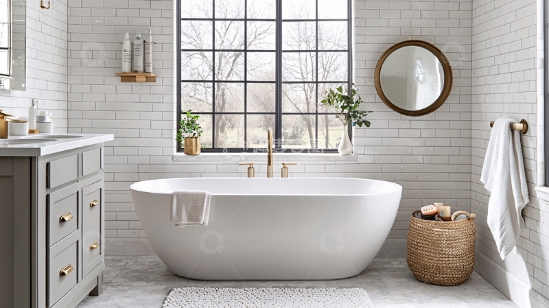 高清大图下载【趣麦麦图】现代简约风格独立式浴缸