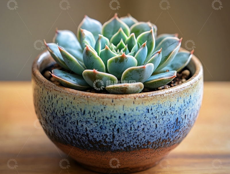 高清大图下载【趣麦麦图】多肉植物盆栽