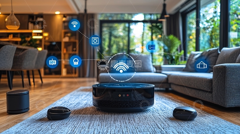 高清大图下载【趣麦麦图】智能家居客厅场景