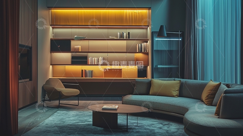 高清大图下载【趣麦麦图】现代简约风格客厅42