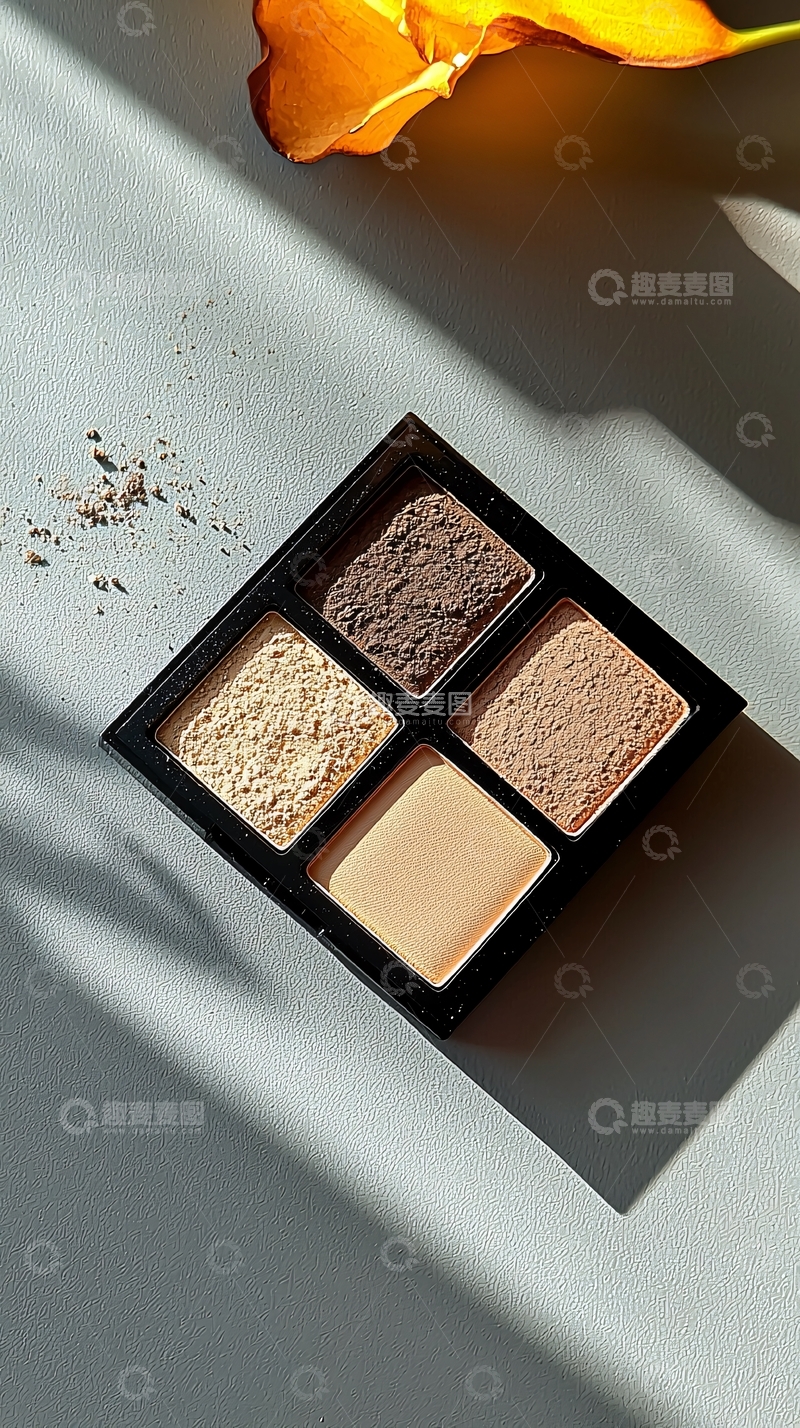高清大图下载【趣麦麦图】四色眼影盘特写