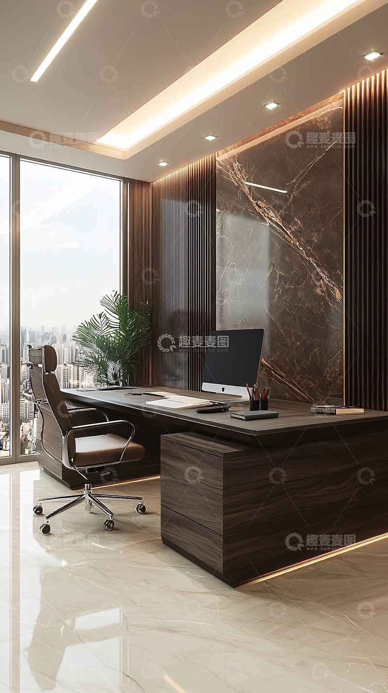 高清大图下载【趣麦麦图】高端大气现代化总裁办公室