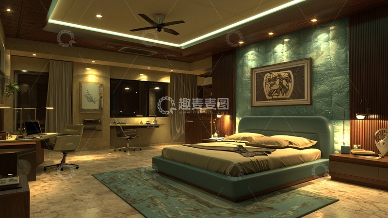 高清大图下载【趣麦麦图】现代风格卧室设计