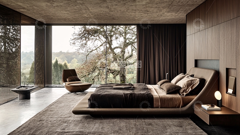 高清大图下载【趣麦麦图】现代极简卧室设计