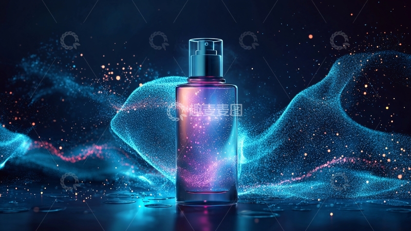 高清大图下载【趣麦麦图】蓝色梦幻香水瓶