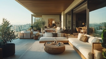 现代简约户外阳台设计