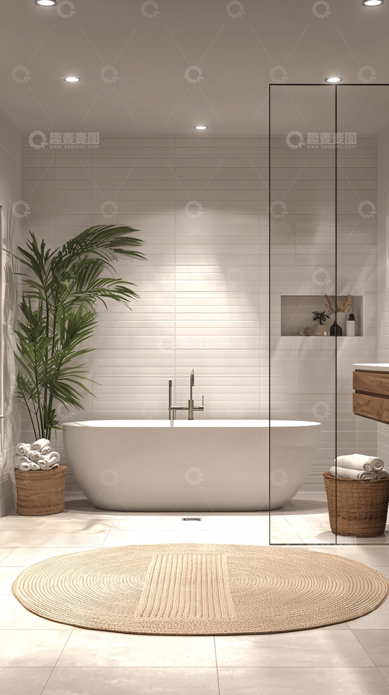 高清大图下载【趣麦麦图】现代简约风格浴室设计
