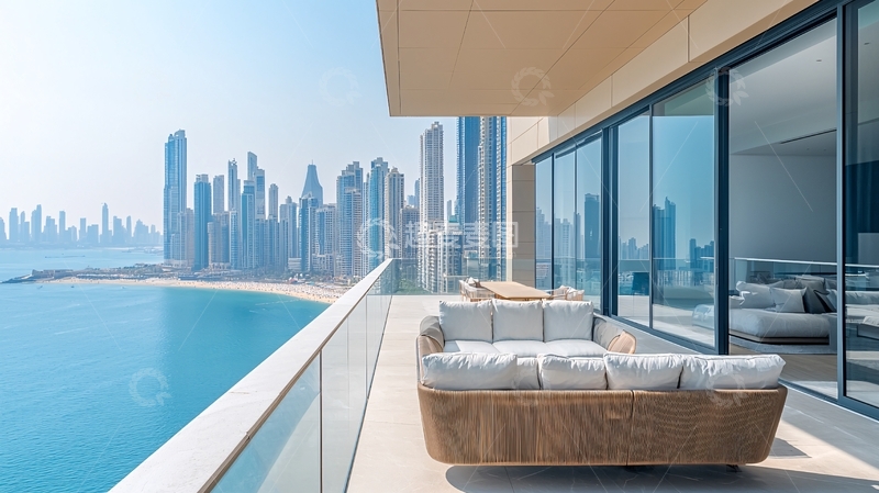 高清大图下载【趣麦麦图】迪拜海景阳台公寓