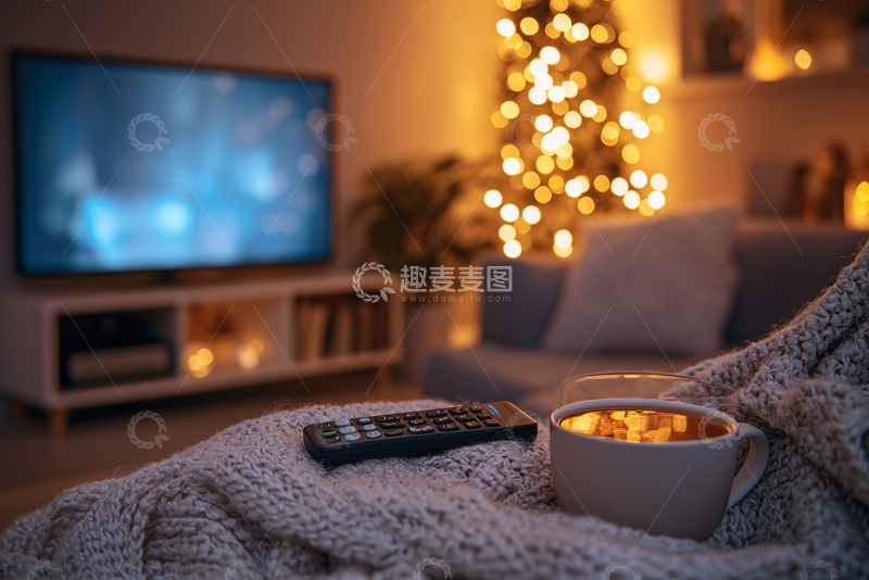 高清大图下载【趣麦麦图】温馨圣诞夜客厅场景