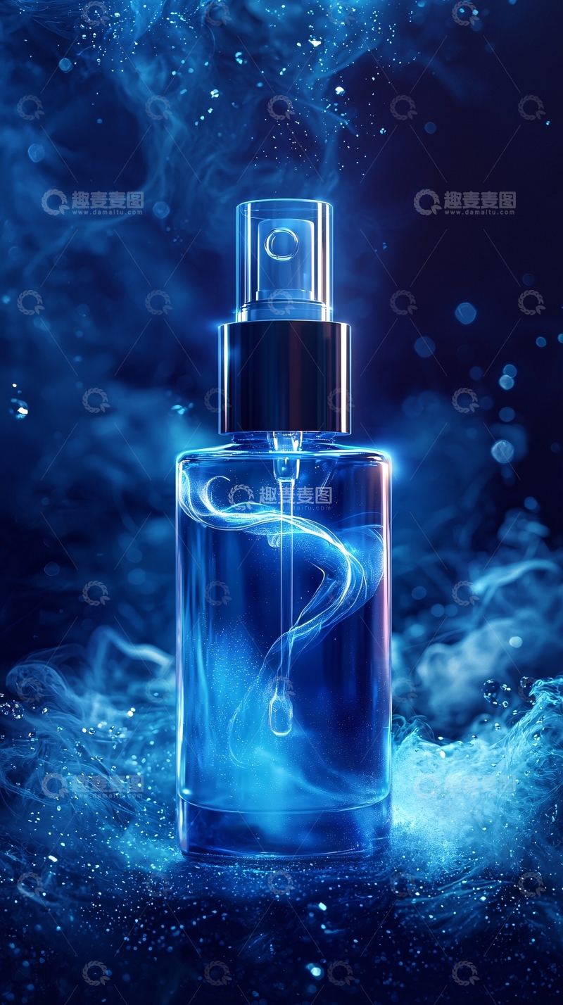 高清大图下载【趣麦麦图】蓝色喷雾瓶