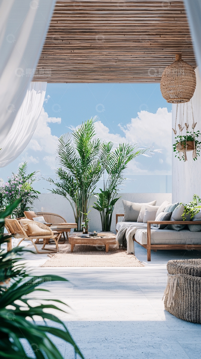 高清大图下载【趣麦麦图】阳台休闲区