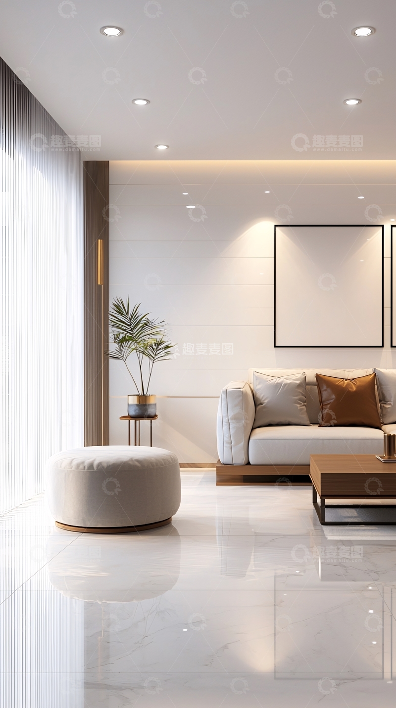 高清大图下载【趣麦麦图】现代简约客厅装修