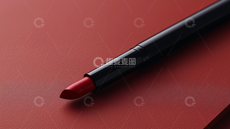 高清大图下载【趣麦麦图】红色口红特写