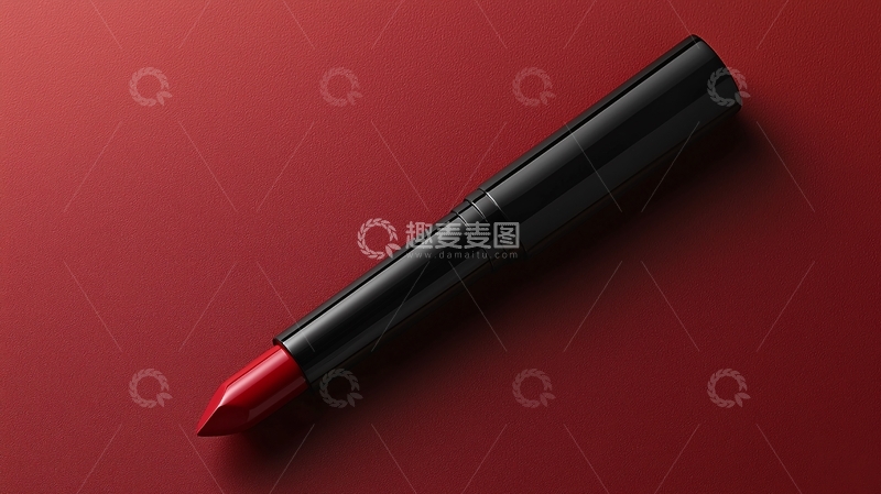 高清大图下载【趣麦麦图】红色口红特写