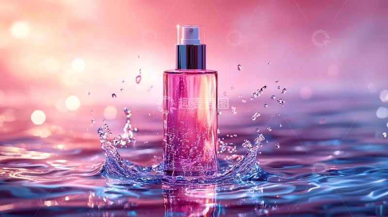高清大图下载【趣麦麦图】粉色喷雾瓶