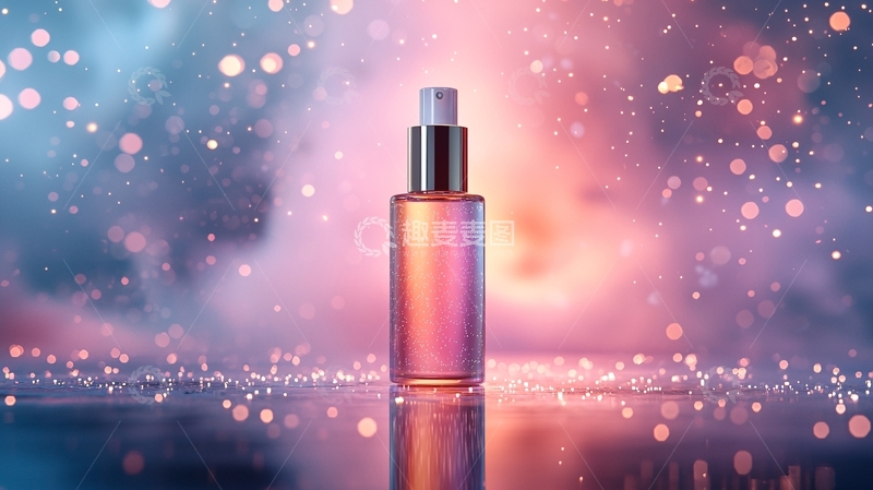 高清大图下载【趣麦麦图】粉色渐变香水瓶