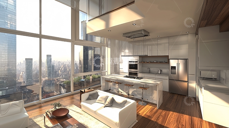 高清大图下载【趣麦麦图】现代都市高层公寓