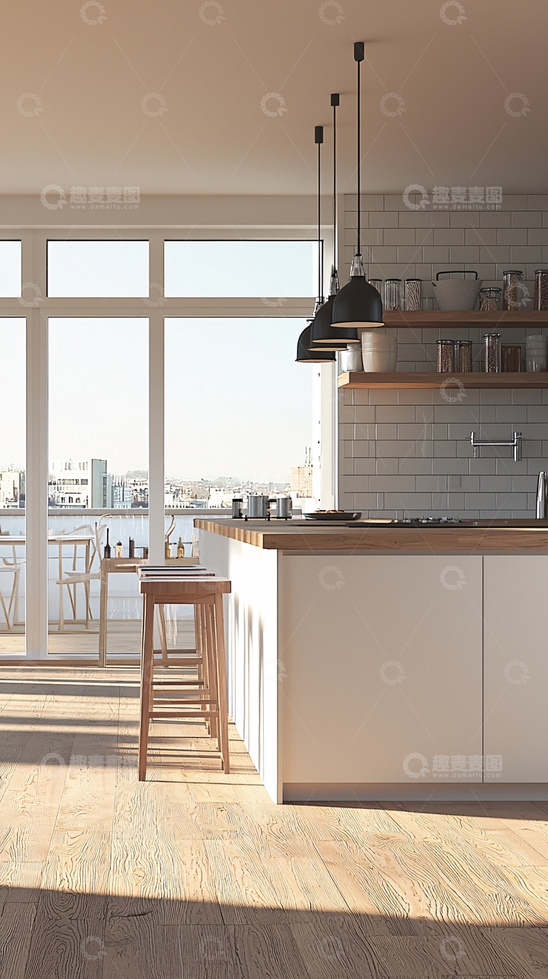 高清大图下载【趣麦麦图】现代简约厨房设计14
