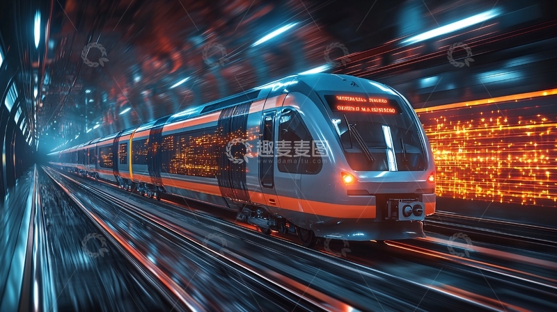 高清大图下载【趣麦麦图】未来科技感列车