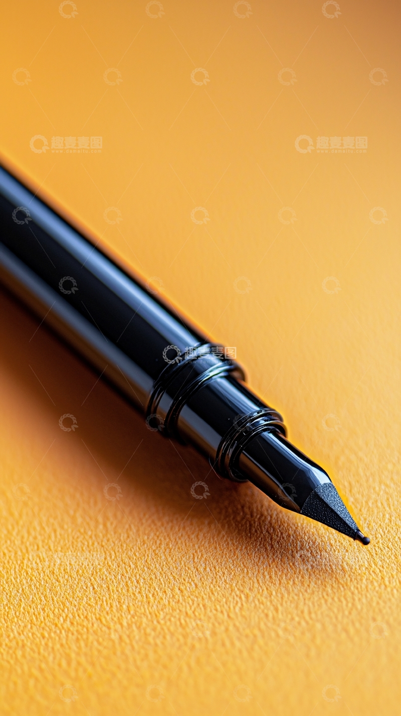 高清大图下载【趣麦麦图】黑色笔尖特写