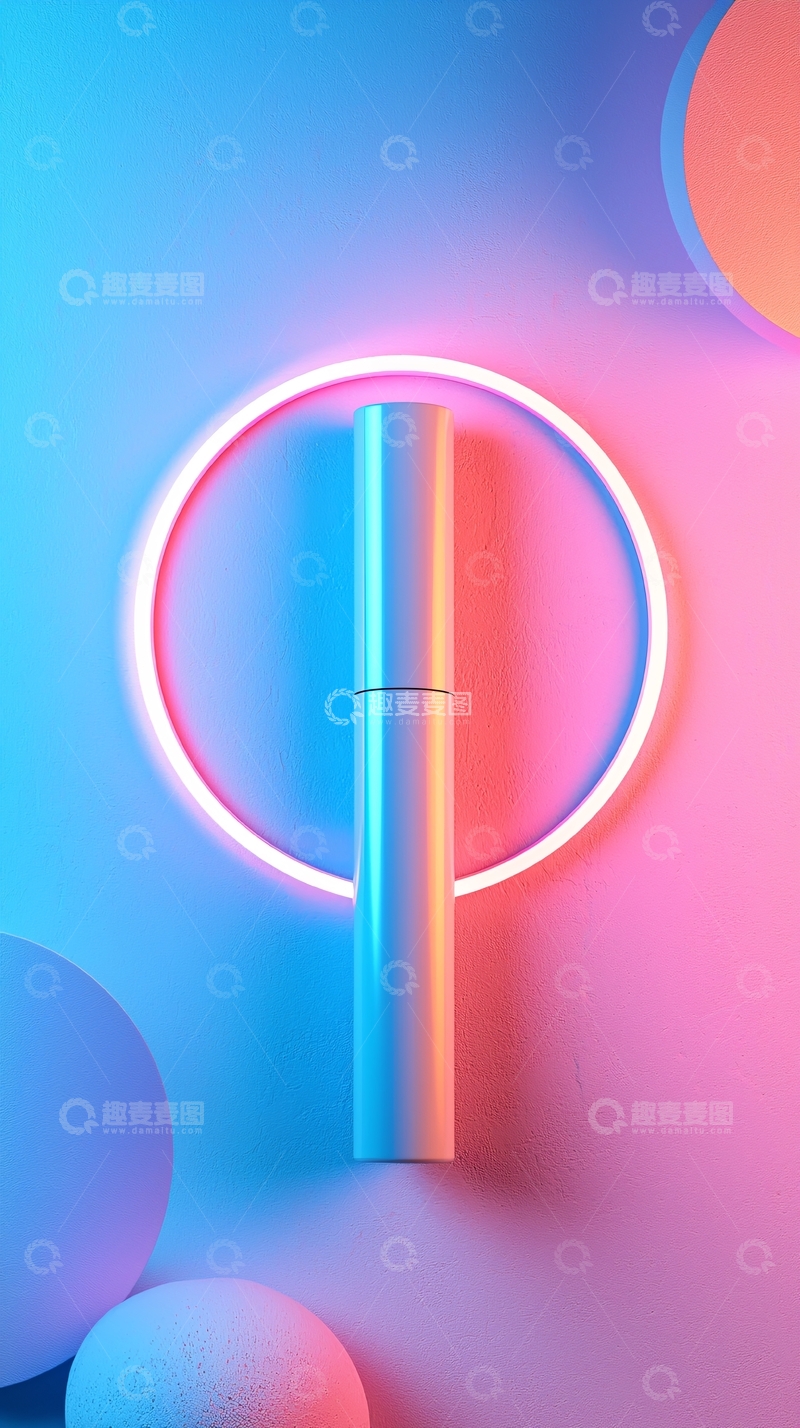 高清大图下载【趣麦麦图】渐变色背景上的睫毛膏